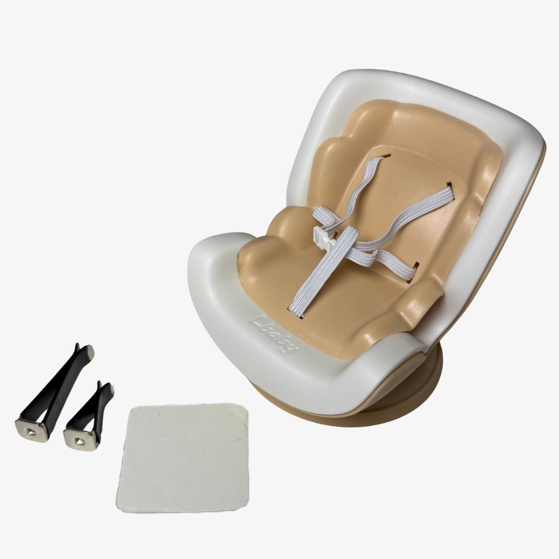 Beige Bilstol för Labubu 